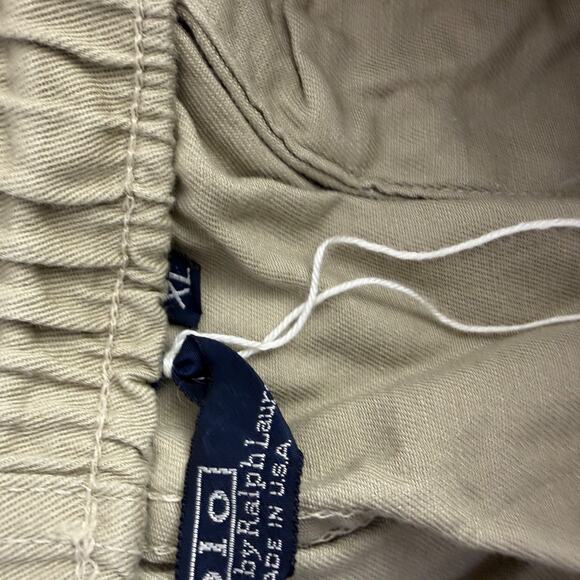 Vtg 80s Polo Ralph Lauren Mens XL Khaki Club Shorts USA Made Elastic Deadstock * - Picture 9 of 11